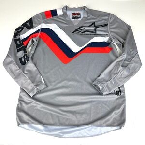 Alpinestars Racer Braap Jersey Sz Small Long Sleeve Gray